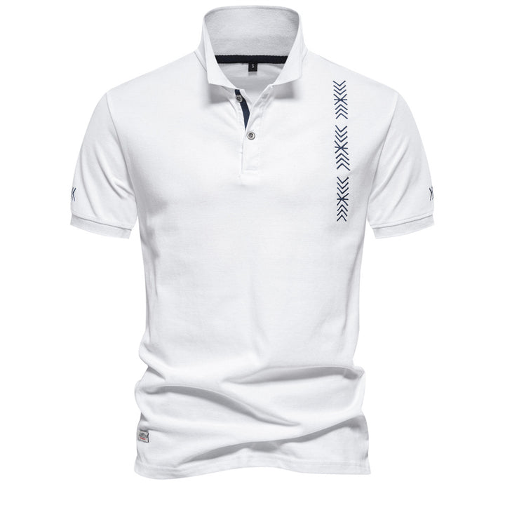 Herren polo shirt med modern design och fin struktur Eva Jonsson-Eva Jonsson