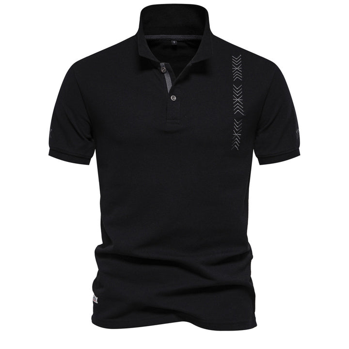 Herren polo shirt med modern design och fin struktur Eva Jonsson-Eva Jonsson