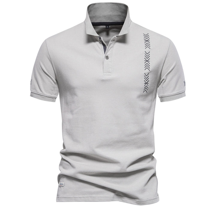Herren polo shirt med modern design och fin struktur Eva Jonsson-Eva Jonsson