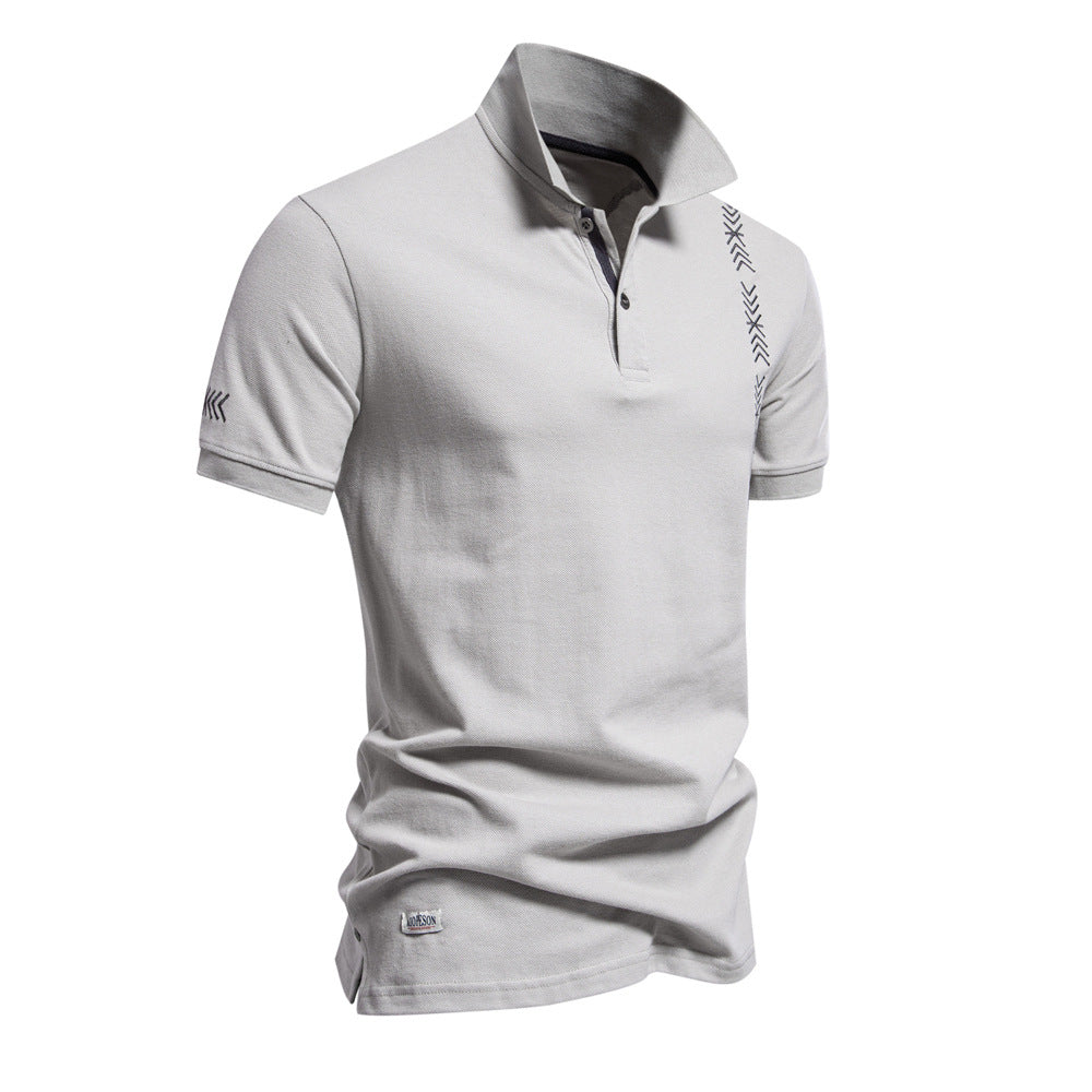 Herren polo shirt med modern design och fin struktur Mirla-Eva Jonsson