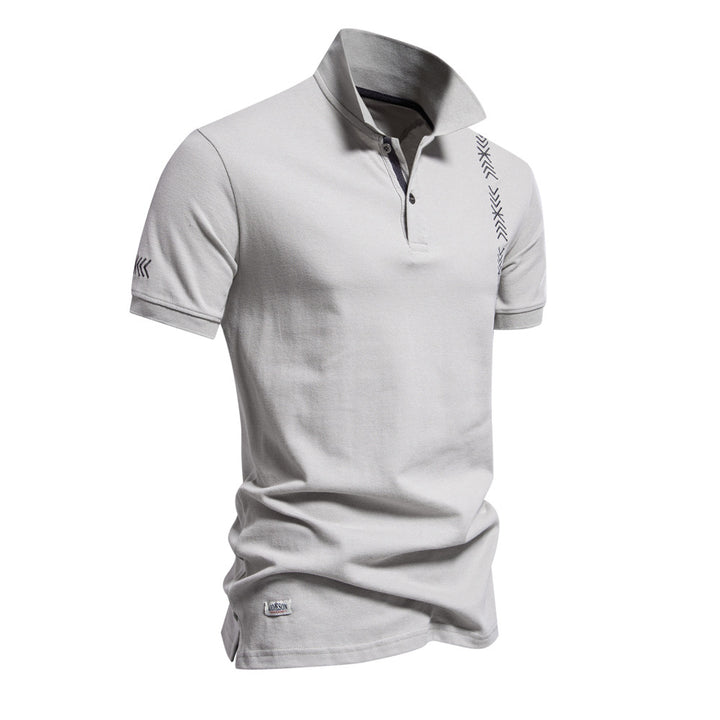 Herren polo shirt med modern design och fin struktur Mirla-Eva Jonsson