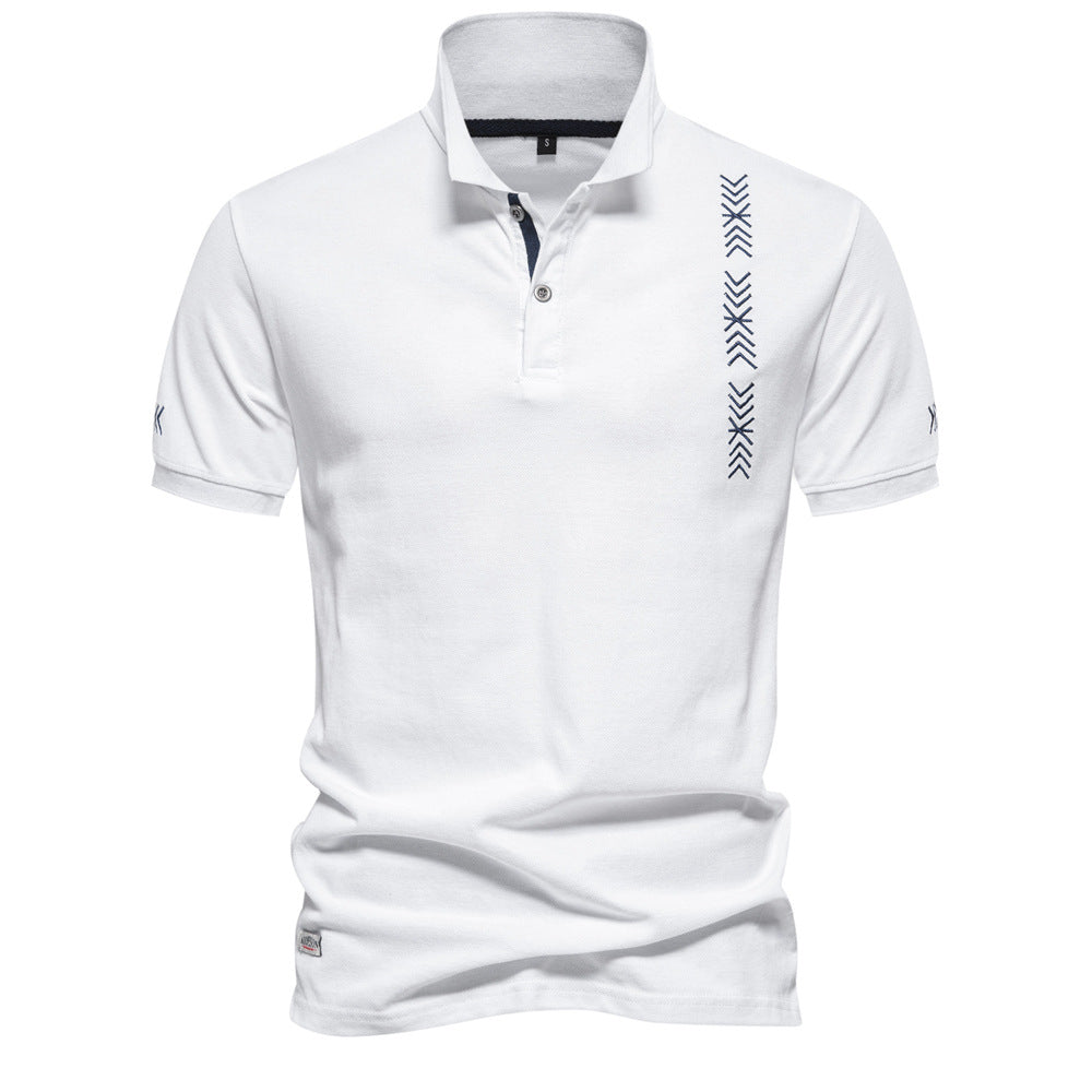 Herren polo shirt med modern design och fin struktur Mirla-Eva Jonsson
