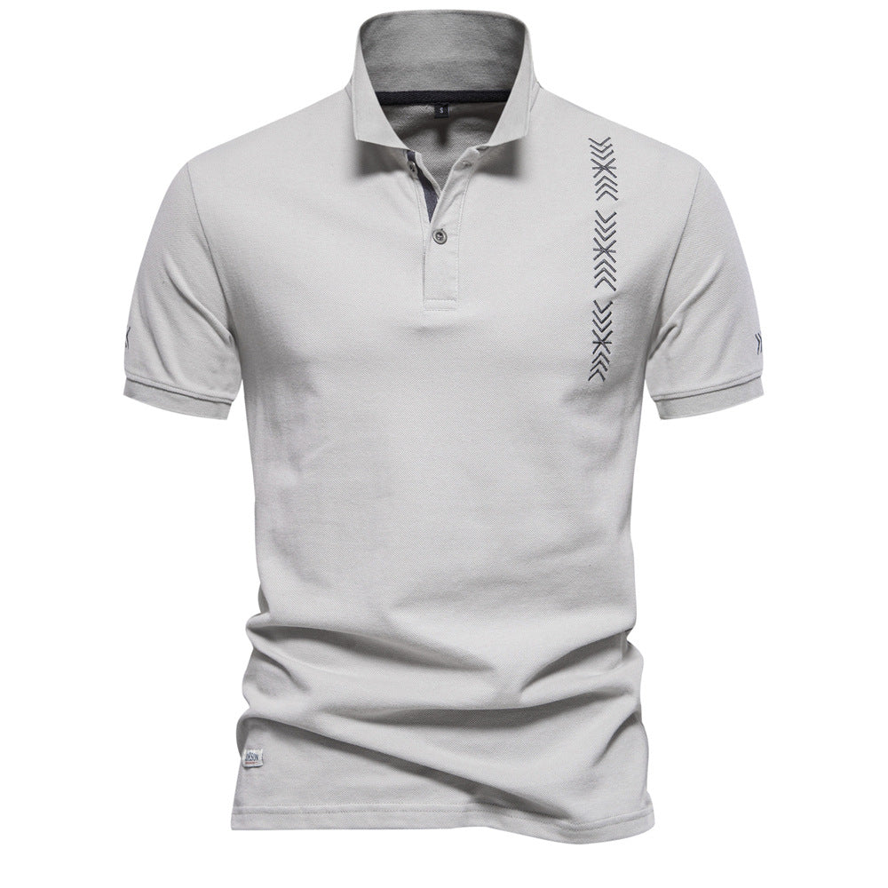 Herren polo shirt med modern design och fin struktur Mirla-Eva Jonsson