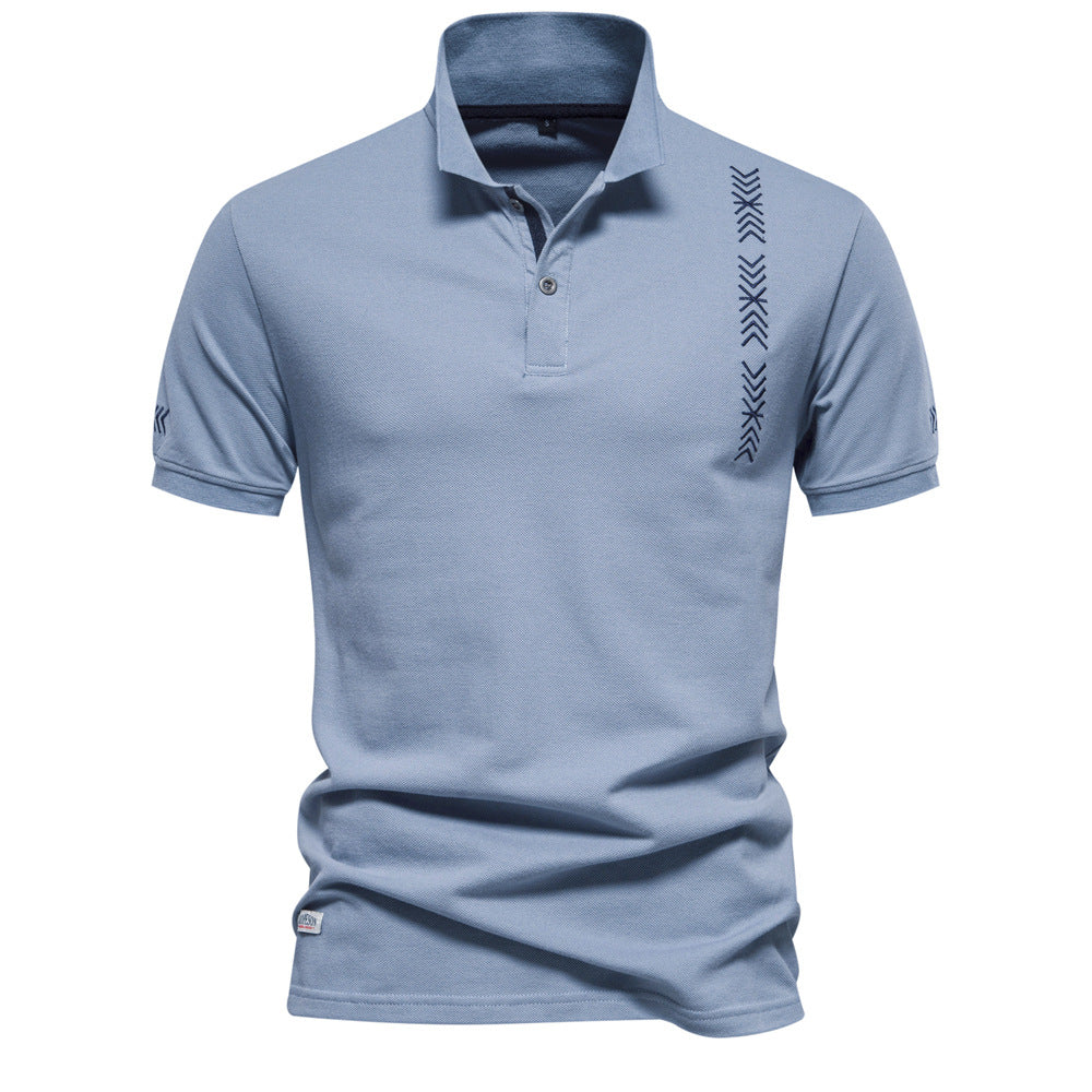 Herren polo shirt med modern design och fin struktur Mirla-Eva Jonsson