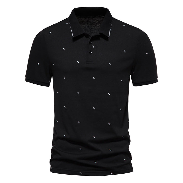 Herren polo shirt med modernt tryck och högkvalitativt bomulls material Eva Jonsson-Eva Jonsson