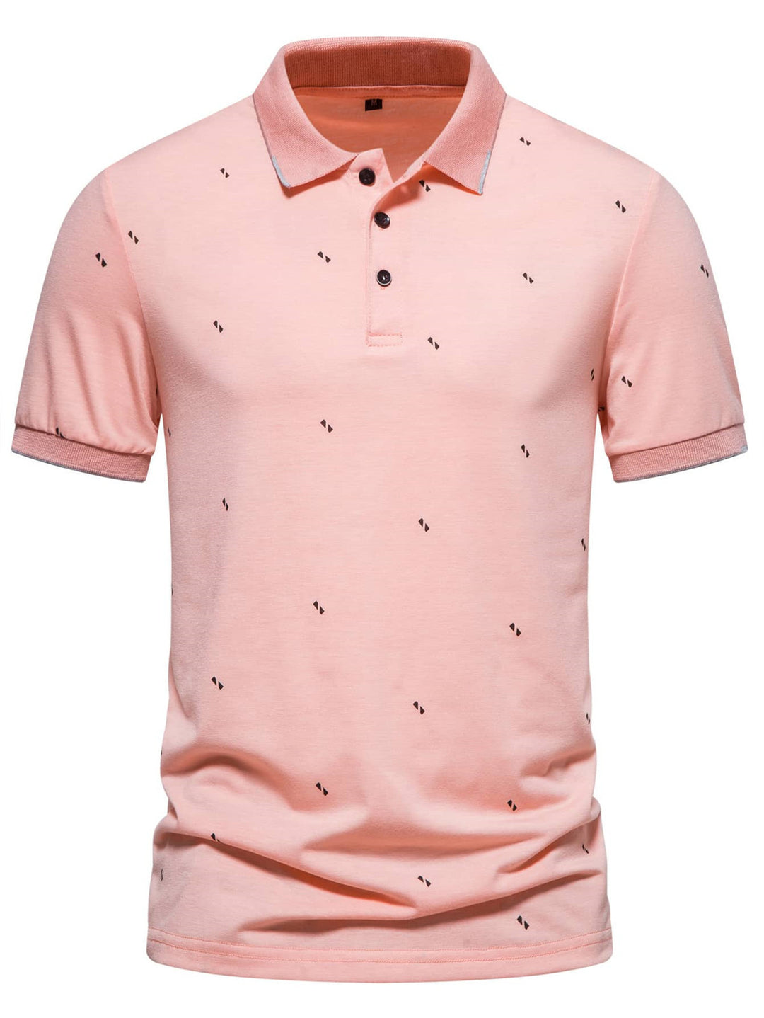 Herren polo shirt med modernt tryck och högkvalitativt bomulls material Mirla-Eva Jonsson