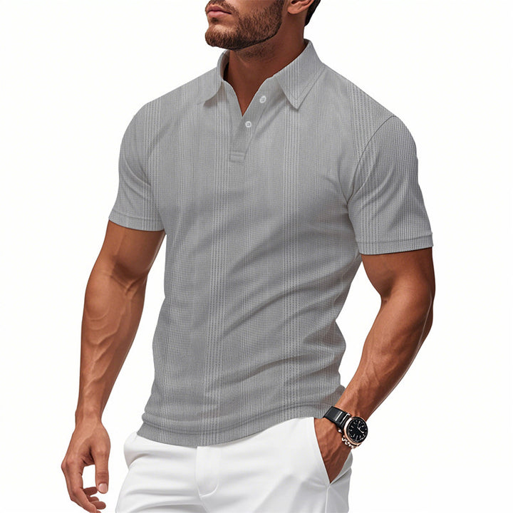 Herren polo-shirt med strukturerad design Mirla-Eva Jonsson