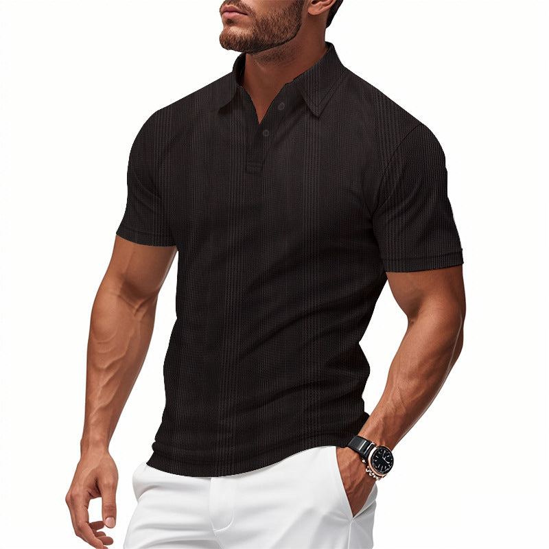 Herren polo-shirt med strukturerad design Mirla-Eva Jonsson