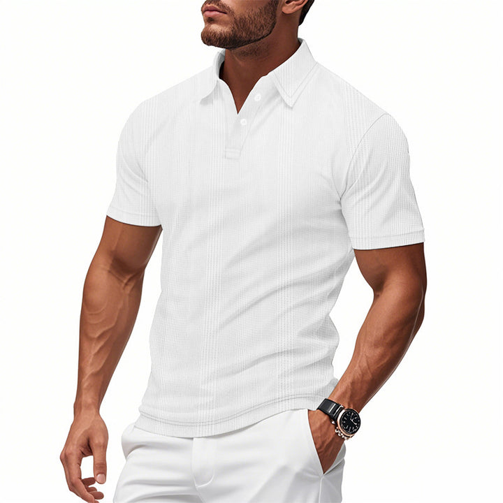 Herren polo-shirt med strukturerad design Mirla-Eva Jonsson