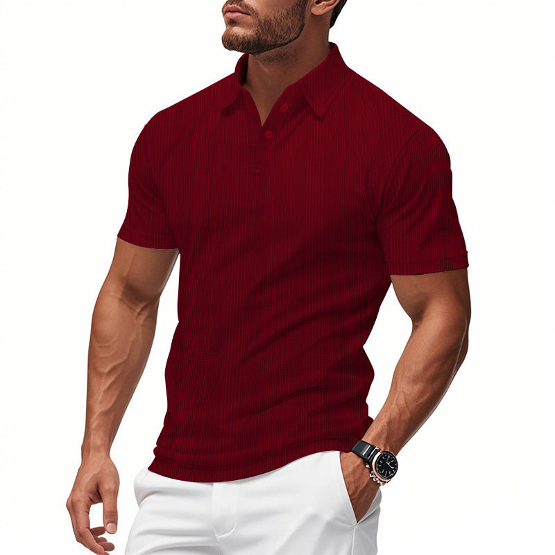 Herren polo-shirt med strukturerad design Mirla-Eva Jonsson