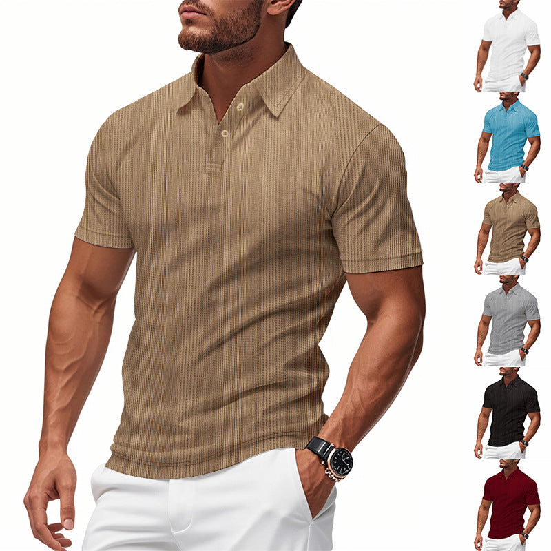 Herren polo-shirt med strukturerad design Mirla-Eva Jonsson
