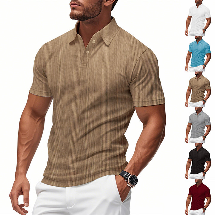 Herren polo-shirt med strukturerad design Mirla-Eva Jonsson