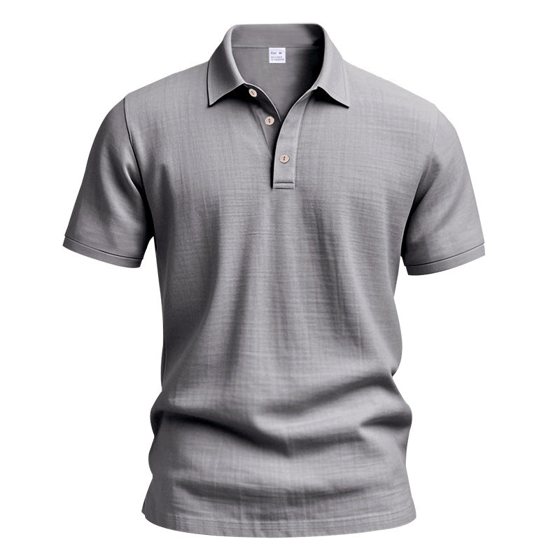 Herren polo shirt med strukturerad design och högkvalitativ bomull Eva Jonsson-Eva Jonsson