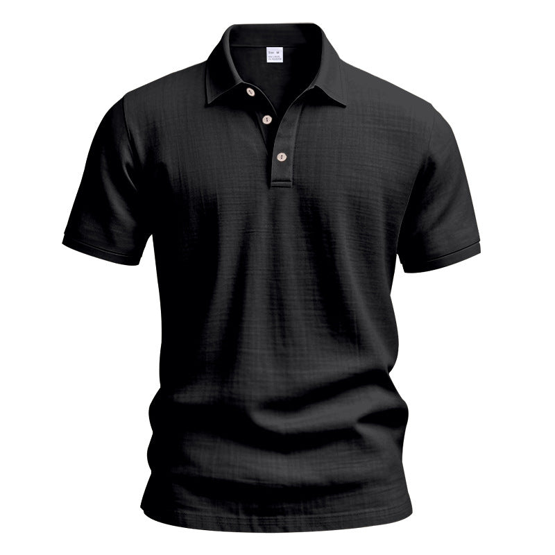 Herren polo shirt med strukturerad design och högkvalitativ bomull Eva Jonsson-Eva Jonsson