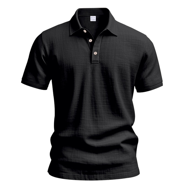 Herren polo shirt med strukturerad design och högkvalitativ bomull Eva Jonsson-Eva Jonsson