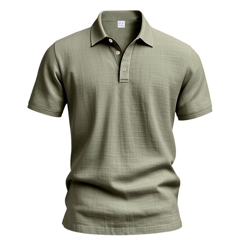Herren polo shirt med strukturerad design och högkvalitativ bomull Mirla-Eva Jonsson