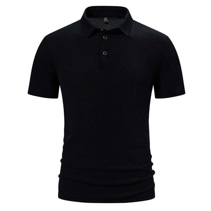Herren polo shirt med strukturerad design och moderna accenter Eva Jonsson-Eva Jonsson