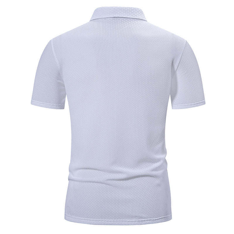 Herren polo shirt med strukturerad design och moderna accenter Mirla-Eva Jonsson