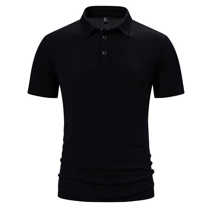 Herren polo shirt med strukturerad design och moderna accenter Mirla-Eva Jonsson