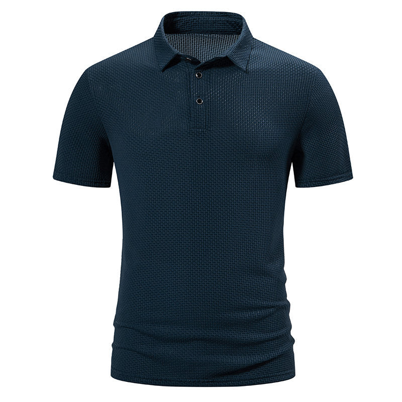 Herren polo shirt med strukturerad design och moderna accenter Mirla-Eva Jonsson
