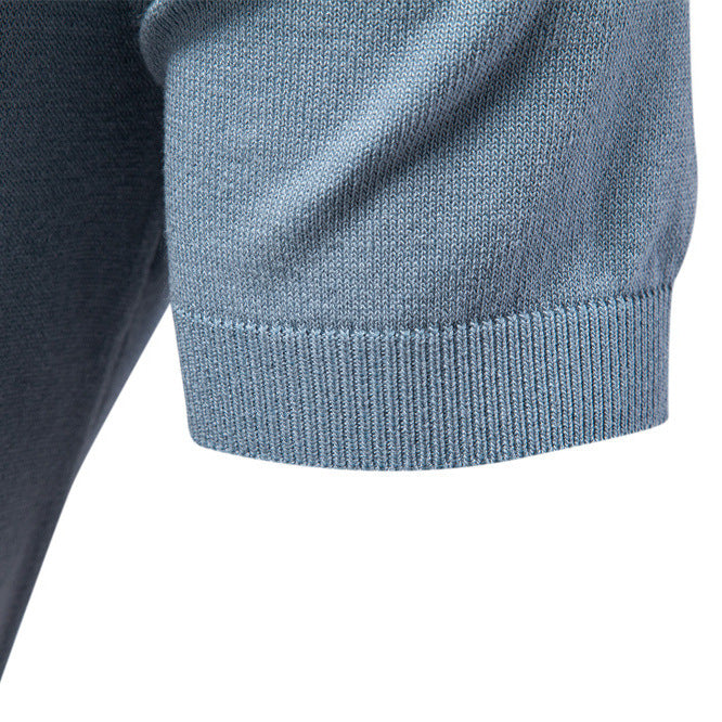 Herren polo skjorta med kontrasterande färgblockdesign och högkvalitativ piqué-textur Eva Jonsson-Eva Jonsson
