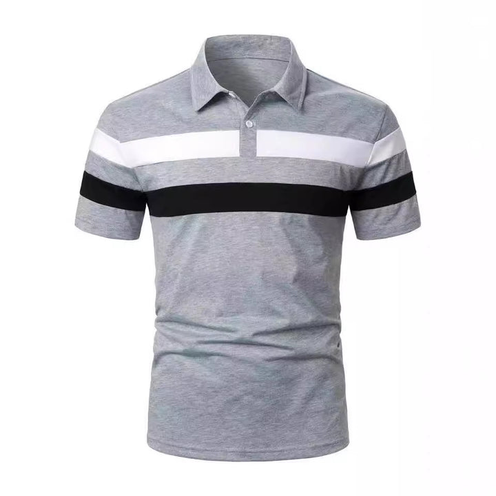 Herren polo tröja med modern färgblockdesign och andningsbara material Eva Jonsson-Eva Jonsson