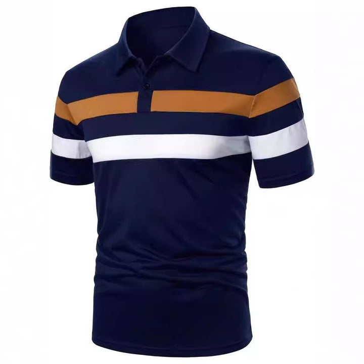 Herren polo tröja med modern färgblockdesign och andningsbara material Eva Jonsson-Eva Jonsson
