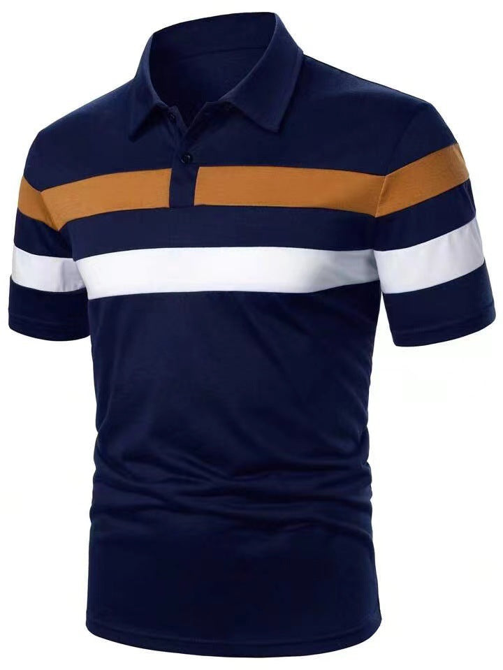 Herren polo tröja med modern färgblockdesign och andningsbara material Eva Jonsson-Eva Jonsson