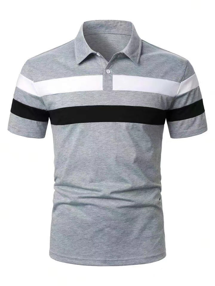 Herren polo tröja med modern färgblockdesign och andningsbara material Eva Jonsson-Eva Jonsson