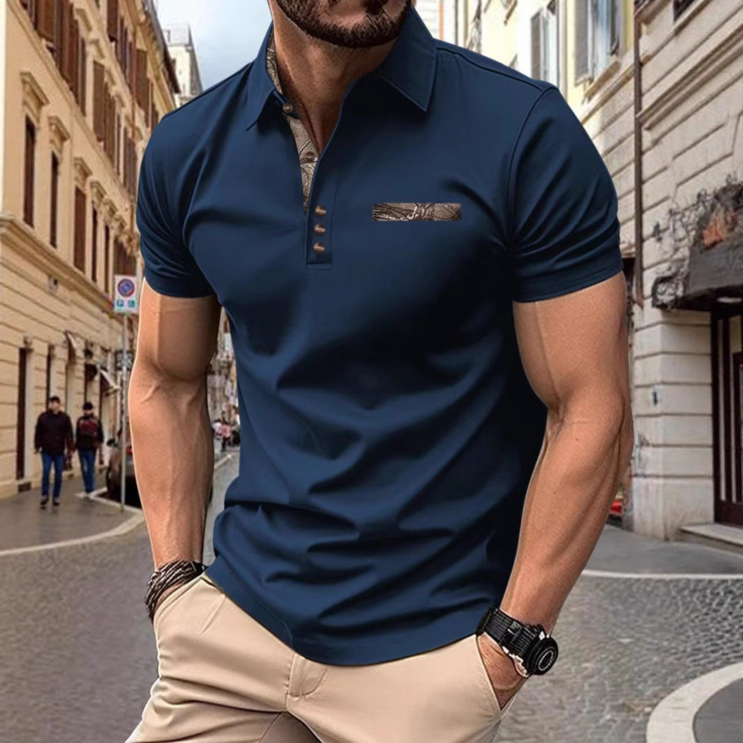 Herren poloshirt med modiga detaljer Mirla-Eva Jonsson