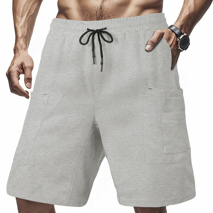 Herren praktiska Cargo-shorts med sidofickor och justerbar dragsko Mirla-Eva Jonsson