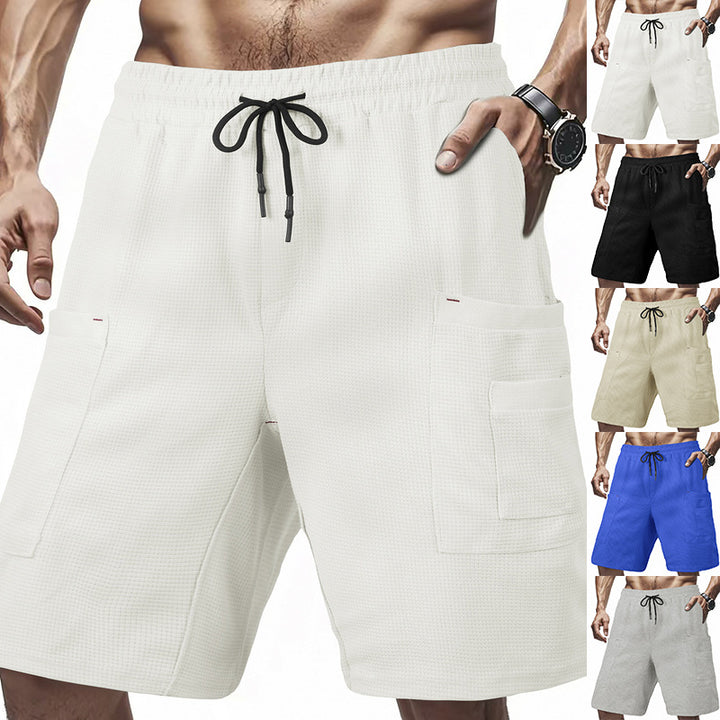 Herren praktiska Cargo-shorts med sidofickor och justerbar dragsko Mirla-Eva Jonsson
