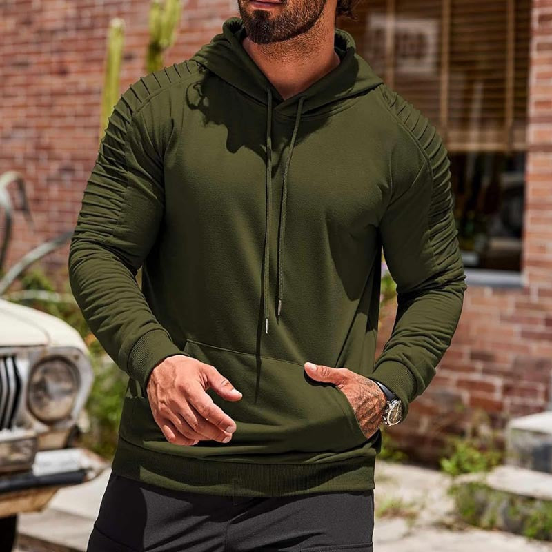 Herren sport hoodie med innovativ textur och funktionell snitt Eva Jonsson-Eva Jonsson