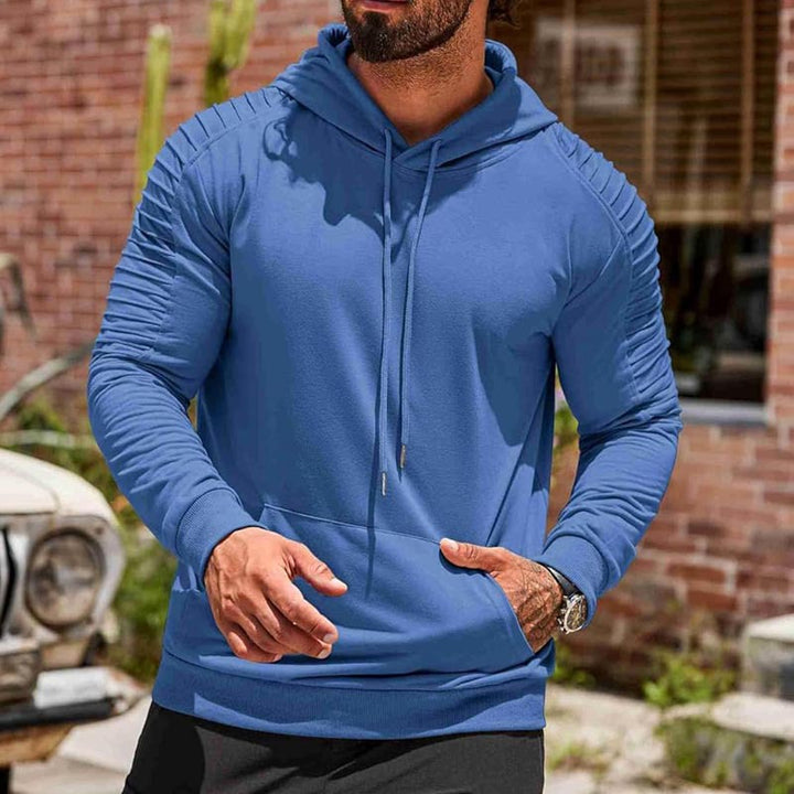 Herren sport hoodie med innovativ textur och funktionell snitt Eva Jonsson-Eva Jonsson