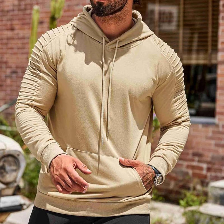 Herren sport hoodie med innovativ textur och funktionell snitt Eva Jonsson-Eva Jonsson