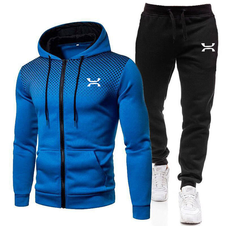 Herren sportdräkt med andningsbar hoodie och bekväma joggingbyxor Eva Jonsson-Eva Jonsson