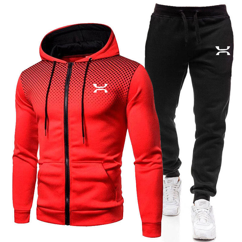 Herren sportdräkt med andningsbar hoodie och bekväma joggingbyxor Eva Jonsson-Eva Jonsson