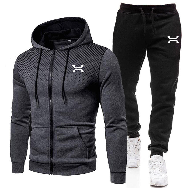 Herren sportdräkt med andningsbar hoodie och bekväma joggingbyxor Eva Jonsson-Eva Jonsson