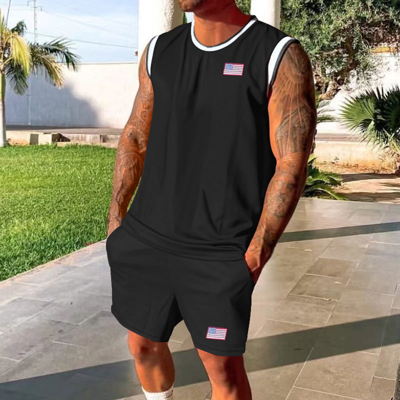 Herren sportdräkt med ärmlös topp och shorts Mirla-Eva Jonsson