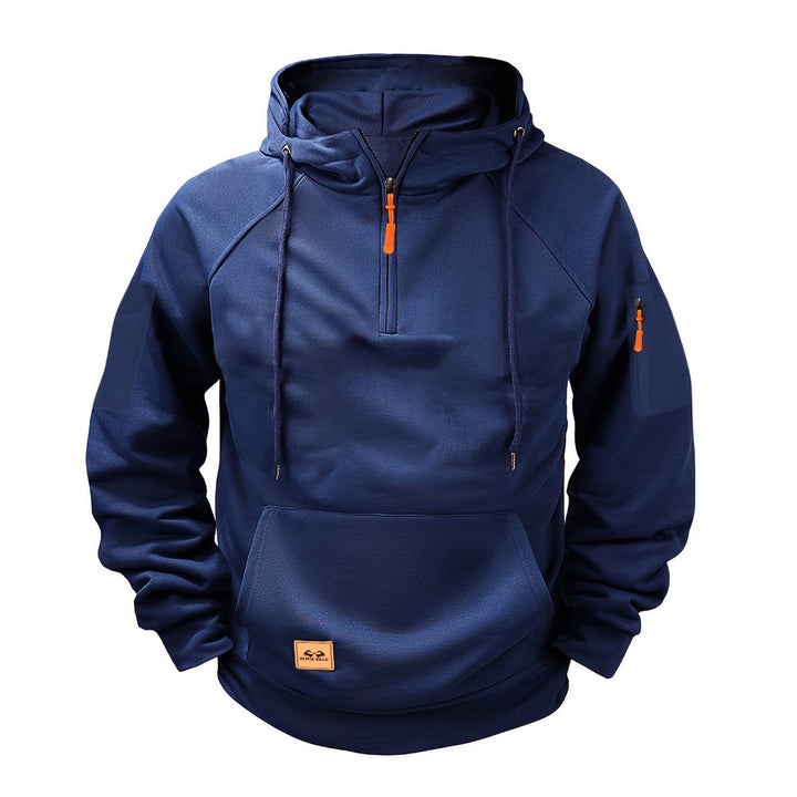 Herren sportig hooded sweatshirt med praktisk dragkedja Mirla-Eva Jonsson