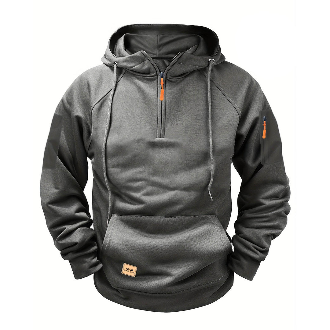Herren sportig hooded sweatshirt med praktisk dragkedja Mirla-Eva Jonsson