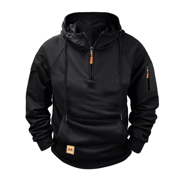 Herren sportig hooded sweatshirt med praktisk dragkedja Mirla-Eva Jonsson