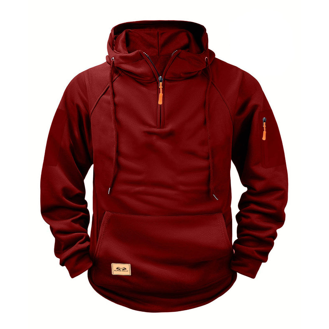 Herren sportig hooded sweatshirt med praktisk dragkedja Mirla-Eva Jonsson