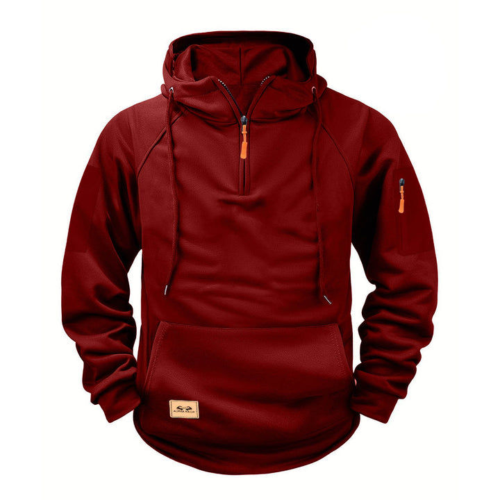 Herren sportig hooded sweatshirt med praktisk dragkedja Mirla-Eva Jonsson