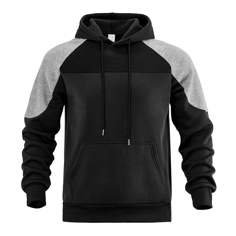 Herren sportig hoodie med strukturerade ärmar Mirla-Eva Jonsson