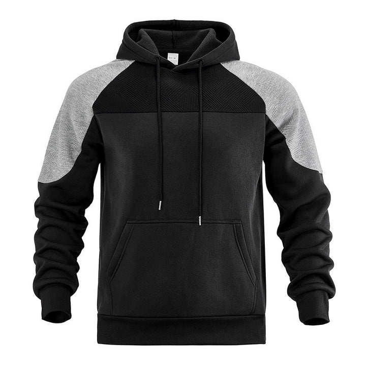 Herren sportig hoodie med strukturerade ärmar Mirla-Eva Jonsson