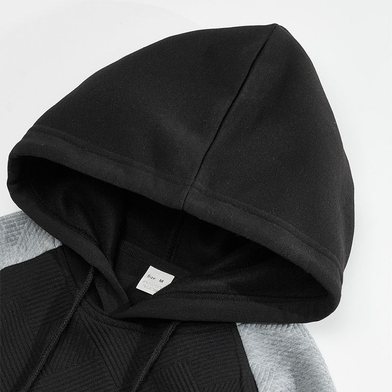 Herren sportig hoodie med strukturerade ärmar Mirla-Eva Jonsson