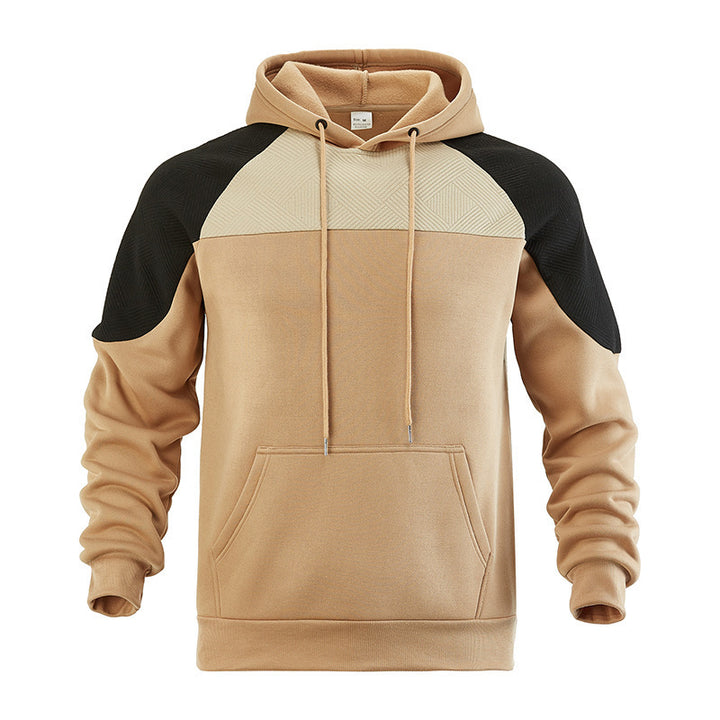 Herren sportig hoodie med strukturerade ärmar Mirla-Eva Jonsson
