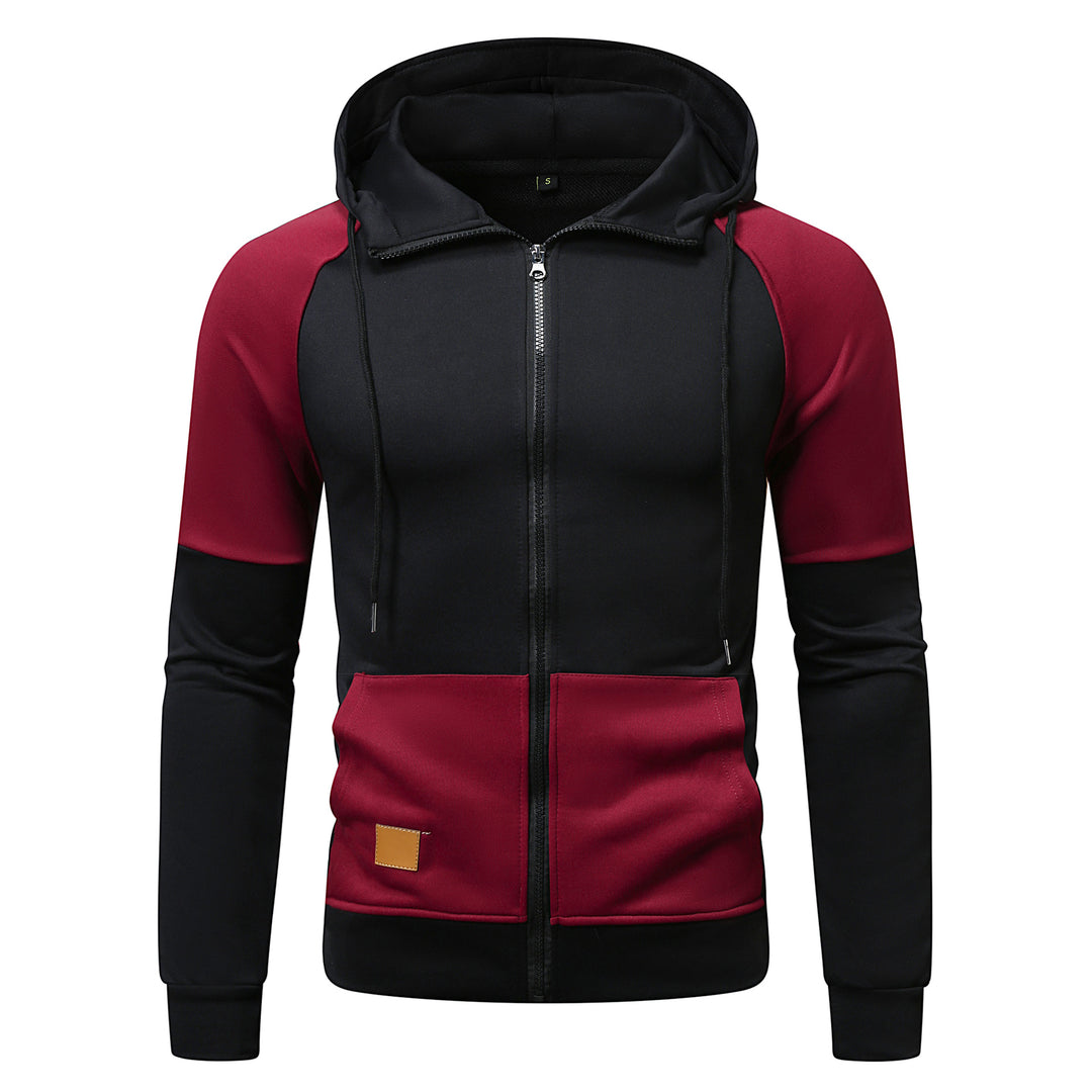 Herren sportig hoodie med unik färgblock-design Mirla-Eva Jonsson