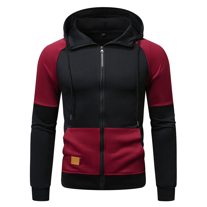 Herren sportig hoodie med unik färgblock-design Mirla-Eva Jonsson